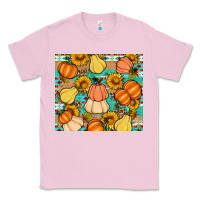 Bubblegum Pink pumpkin sunflowers leaves Classic Tee - Artiststas