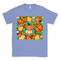 Colony Blue pumpkin sunflowers leaves Classic Tee - Artiststas