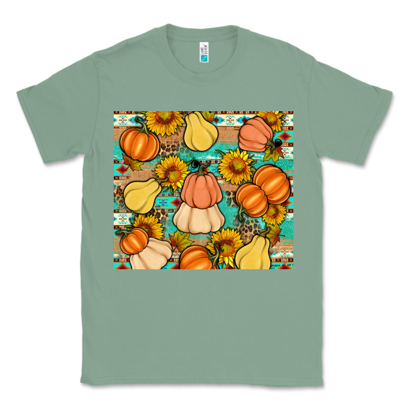 Pumpkin Sunflowers Leaves Classic Tee by Artiststas | Teevron