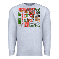 Heather Grey lunch lady Premium Sweatshirt - AdoDesignShop