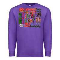 Purple lunch lady Premium Sweatshirt - AdoDesignShop