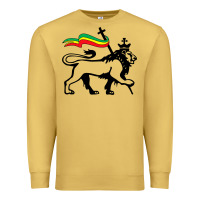Antique Gold Rasta Lion of Judah Rastafarian Reggae Lion and Christian Premium Sweatshirt - longCreatives