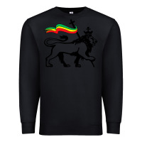 Black Rasta Lion of Judah Rastafarian Reggae Lion and Christian Premium Sweatshirt - longCreatives