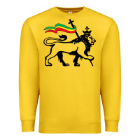 Lemon Rasta Lion of Judah Rastafarian Reggae Lion and Christian Premium Sweatshirt - longCreatives