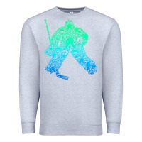 Heather Grey Ice Hockey Goalie Hockey Player Youth Men Kids Boys Premium Sweatshirt - longCreatives