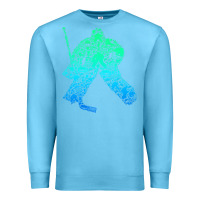 Ocean Blue Ice Hockey Goalie Hockey Player Youth Men Kids Boys Premium Sweatshirt - longCreatives