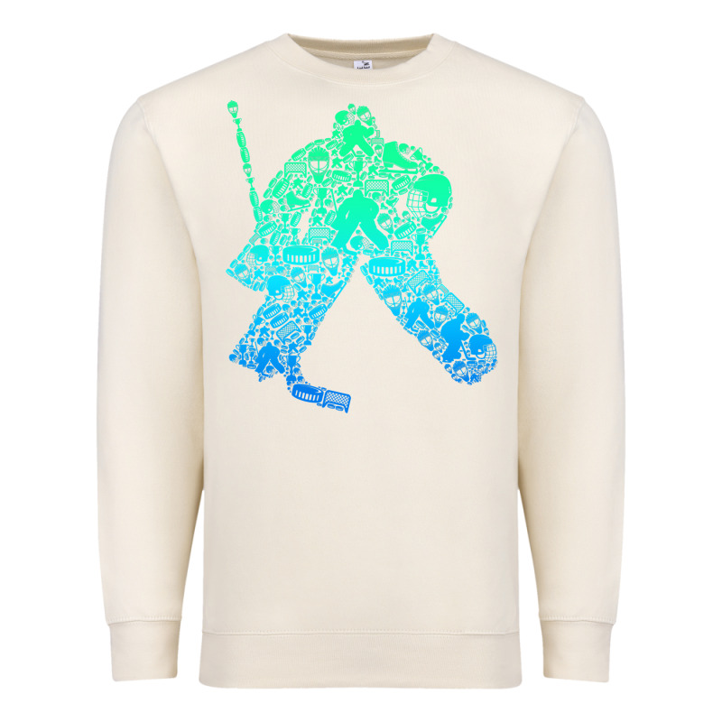 Ice Hockey Goalie Hockey Player Youth Men Kids Boys Premium Sweatshirt by longCreatives | Teevron