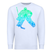 White Ice Hockey Goalie Hockey Player Youth Men Kids Boys Premium Sweatshirt - longCreatives