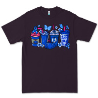 Plum Colon Cancer coffee cups blue ribbon Premium Tee - NancyCooperArtShop