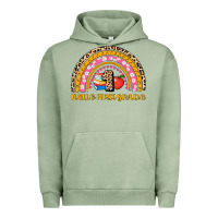 Back To School Rainbow Hello First Grade Urban Hoodie | Teevron