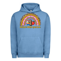 Pigment Pebble Blue back to school rainbow hello first grade Urban Hoodie - AdoDesignShop