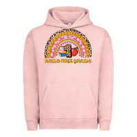 Pigment Salmon back to school rainbow hello first grade Urban Hoodie - AdoDesignShop