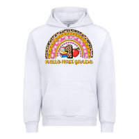 White back to school rainbow hello first grade Urban Hoodie - AdoDesignShop