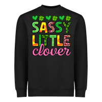 Black sassy little clover st patrick s day Heavyweight Sweatshirt - Artiststas