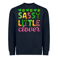 Navy sassy little clover st patrick s day Heavyweight Sweatshirt - Artiststas