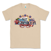 Mushroom American Teacher 4th of july Classic Tee - HowdyJamesFarm