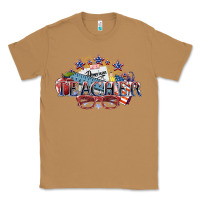 Toasted Coconut American Teacher 4th of july Classic Tee - HowdyJamesFarm