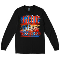 Black God Bless America Long Sleeve Tee - Jasminsmagicworld