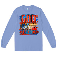 Colony Blue God Bless America Long Sleeve Tee - Jasminsmagicworld