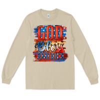 Mushroom God Bless America Long Sleeve Tee - Jasminsmagicworld