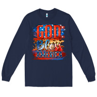 Navy God Bless America Long Sleeve Tee - Jasminsmagicworld
