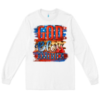 White God Bless America Long Sleeve Tee - Jasminsmagicworld