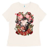 Bone Cow Valentine's Day love Ladies Tee - HowdyJamesFarm