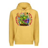 Antique Gold Merry Rexmas Premium Hoodie - CowhideDigitalArt