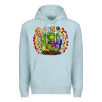 Blue Mist Merry Rexmas Premium Hoodie - CowhideDigitalArt