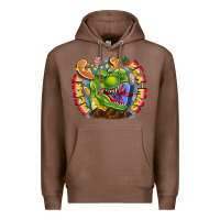 Chestnut Merry Rexmas Premium Hoodie - CowhideDigitalArt