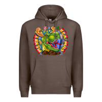 Coffee Merry Rexmas Premium Hoodie - CowhideDigitalArt
