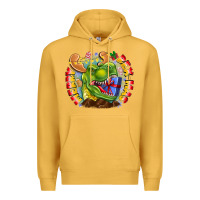 Mustard Merry Rexmas Premium Hoodie - CowhideDigitalArt