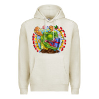 Oatmeal Heather Merry Rexmas Premium Hoodie - CowhideDigitalArt