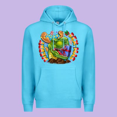 Merry Rexmas Premium Hoodie Designed By Cowhidedigitalart