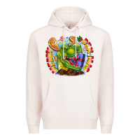 Pale Pink Merry Rexmas Premium Hoodie - CowhideDigitalArt