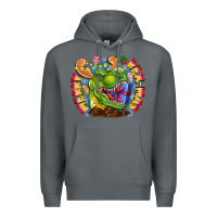 Rock Merry Rexmas Premium Hoodie - CowhideDigitalArt