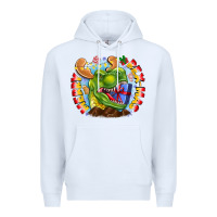 White Merry Rexmas Premium Hoodie - CowhideDigitalArt