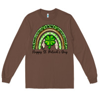 Chestnut Happy St. Patrick's Day rainbow Long Sleeve Tee - OliviaCreatesArt