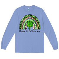 Colony Blue Happy St. Patrick's Day rainbow Long Sleeve Tee - OliviaCreatesArt