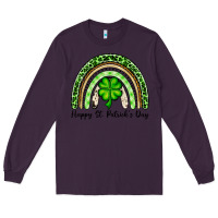 Plum Happy St. Patrick's Day rainbow Long Sleeve Tee - OliviaCreatesArt