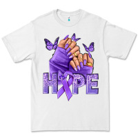 White Hope lavender ribbon all cancers Premium Tee - NancyCooperArtShop