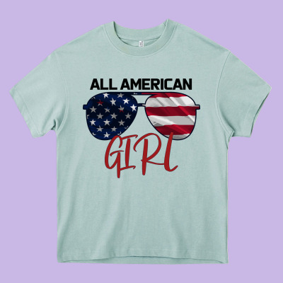 All American Girl Heavy Core Tee Designed By Bettercallsaul
