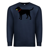 Navy Labrador Retriever Fetch, Black Lab Play Ball Premium Sweatshirt - longCreatives