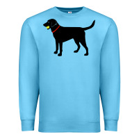 Ocean Blue Labrador Retriever Fetch, Black Lab Play Ball Premium Sweatshirt - longCreatives