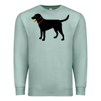 Seafoam Labrador Retriever Fetch, Black Lab Play Ball Premium Sweatshirt - longCreatives