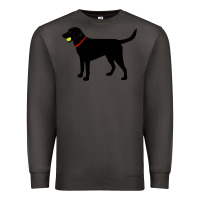 Smoke Labrador Retriever Fetch, Black Lab Play Ball Premium Sweatshirt - longCreatives