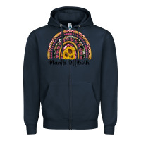Navy mama of both rainbow Zipper Hoodie - Artiststas