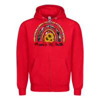 Red mama of both rainbow Zipper Hoodie - Artiststas