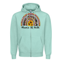 Seafoam mama of both rainbow Zipper Hoodie - Artiststas