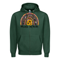 Sports Green mama of both rainbow Zipper Hoodie - Artiststas